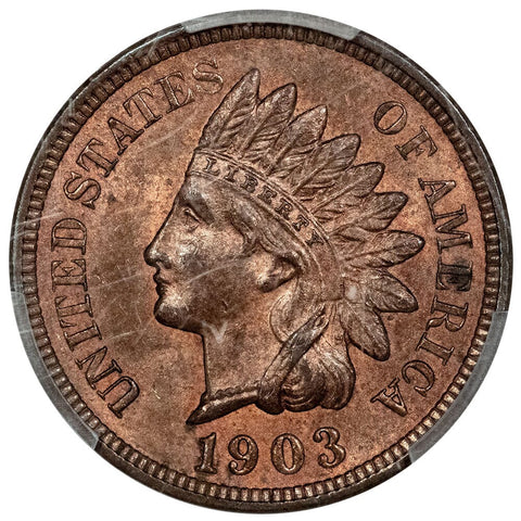 1903 Indian Head Cent - PCGS MS 63 RB - Choice Uncirculated Red & Brown