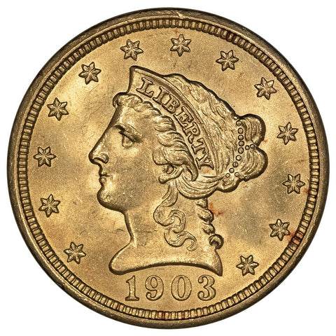 1903 $2.5 Liberty Gold Coin - Brilliant Uncirculated