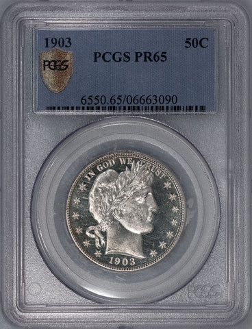 1903 Proof Barber Half Dollar - PCGS PR 65 - Gem Proof