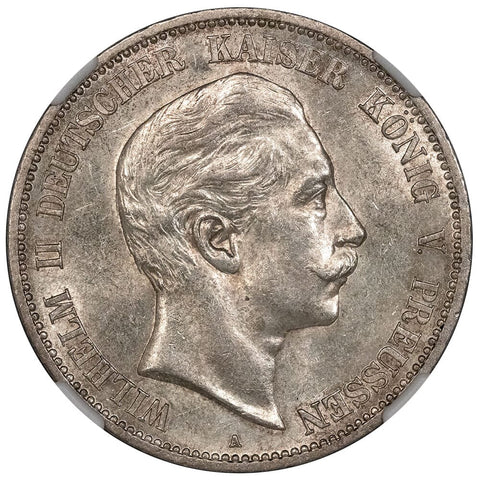 1903-A German States, Prussia Silver 5 Marks KM. 523 - NGC MS 61