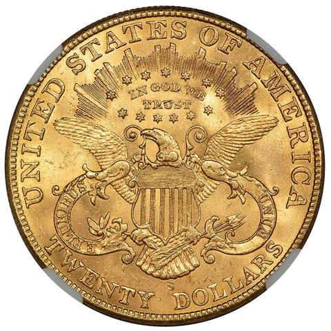 1903-S $20 Liberty Double Eagle Gold Coin - NGC MS 62 - Brilliant Uncirculated