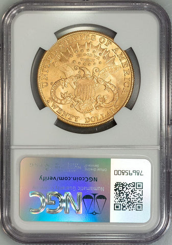 1903-S $20 Liberty Double Eagle Gold Coin - NGC MS 62 - Brilliant Uncirculated