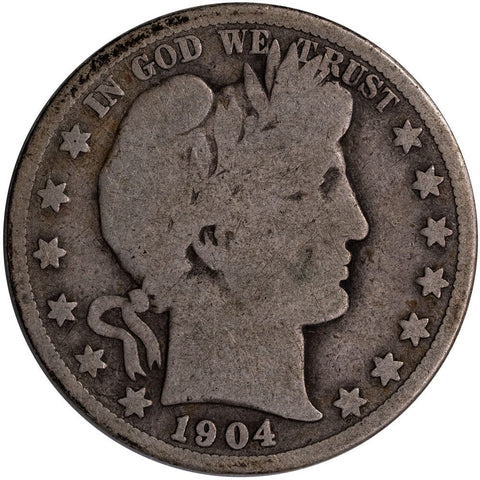 1904-S Barber Half Dollar - Very Good