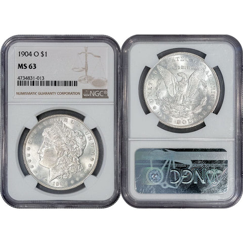 1904-O Morgan Dollar - NGC MS 63 - Choice Brilliant Uncirculated