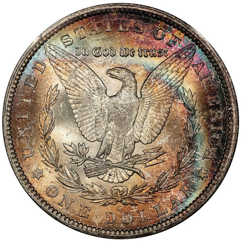 1904-O Morgan Dollar - PCGS MS 61 - Pretty Obverse & Reverse Rainbow