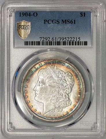 1904-O Morgan Dollar - PCGS MS 61 - Pretty Obverse & Reverse Rainbow