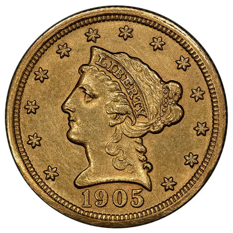 1905 $2.5 Liberty Gold Coin - About Uncirculated Details