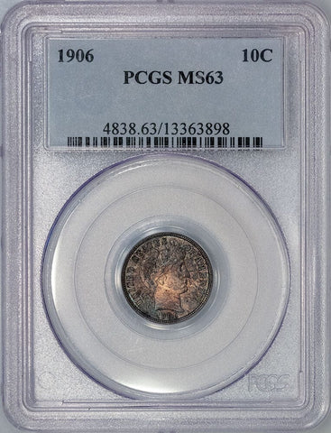 1906 Barber Dime - PCGS MS 63 - Choice Uncirculated