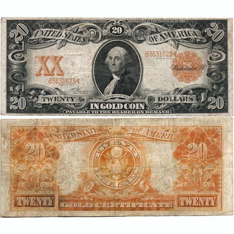 1906 $20 Gold Certificate Vernon/Treat Fr. 1181 - Very Fine