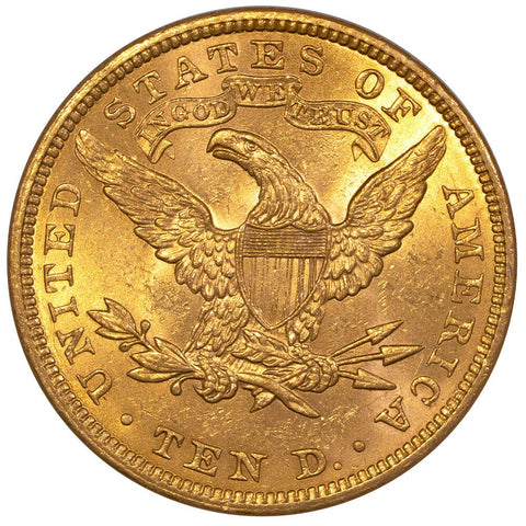 1907 $10 Liberty Gold Eagle - Brilliant Uncirculated - In Hard Lucite Holder