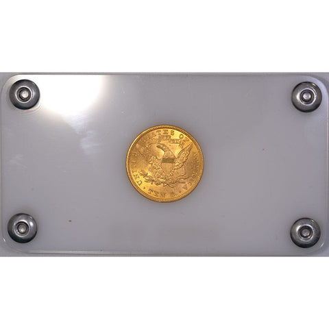 1907 $10 Liberty Gold Eagle - Brilliant Uncirculated - In Hard Lucite Holder