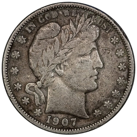 1907-D Barber Half Dollar - Fine