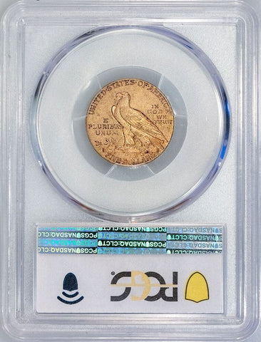 1908 $5 Indian Half Eagle Gold Coin - PCGS AU 58 - Choice About Uncirculated
