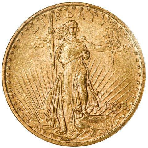 1908 No Motto $20 Saint Gauden's Double Eagle - NGC MS 64