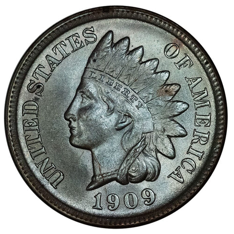 Key-Date 1909-S Indian Head Cent - Pretty Toned Uncirculated