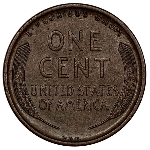 1909-S V.D.B. Lincoln Wheat Cent - Key Date - About Uncirculated