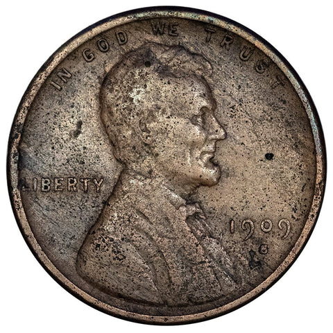 1909-S VDB Lincoln Wheat Cent - Key Date - Very Fine Details