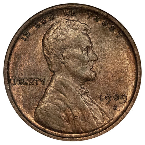 1909-S VDB Lincoln Wheat Cent - Key Date - ANACS AU 58 Details