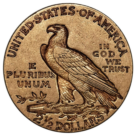 1910 $2.5 Indian Quarter Eagle Gold Coin - Extremely Fine