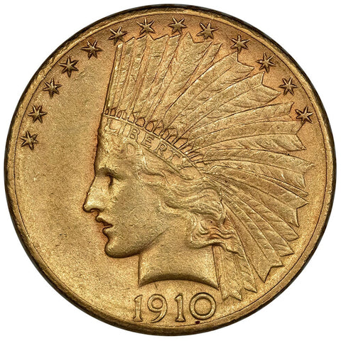 1910-D $10 Indian Gold Coin - About Uncirculated