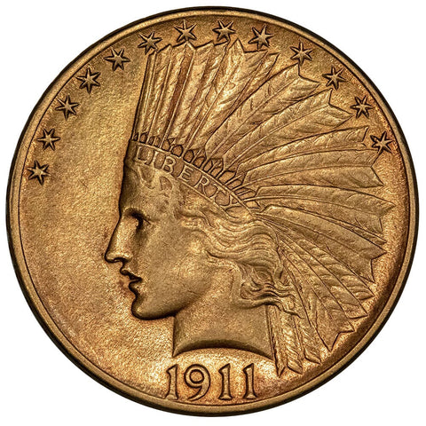 1911 $10 Indian Gold Eagle Coin - About Uncirculated