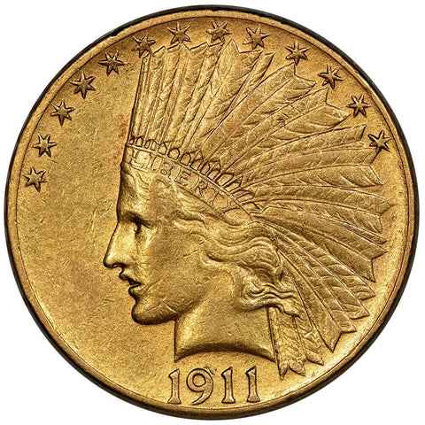 1911 $10 Indian Gold Eagle Coin - Extremely Fine