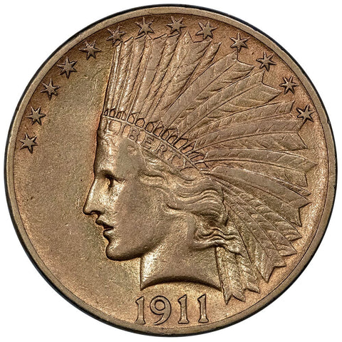 1911 $10 Indian Gold Eagle Coin - Extremely Fine