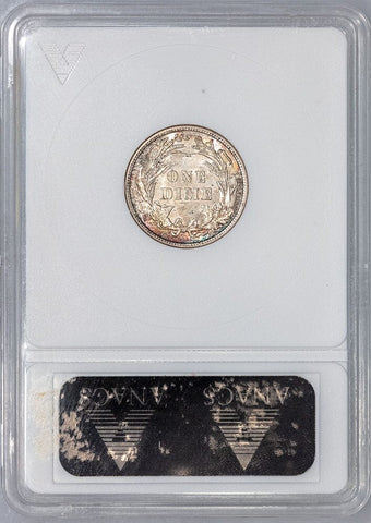 1911 Barber Dime - ANACS MS 62 - Small White Holder