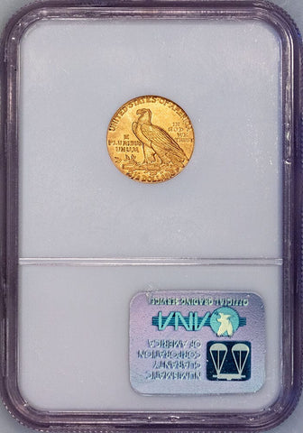 1911 $2.5 Indian Quarter Eagle Gold Coin - NGC MS 62