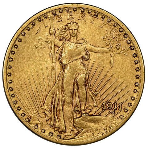 1911 $20 Saint Gauden's Gold Double Eagle - Extremely Fine