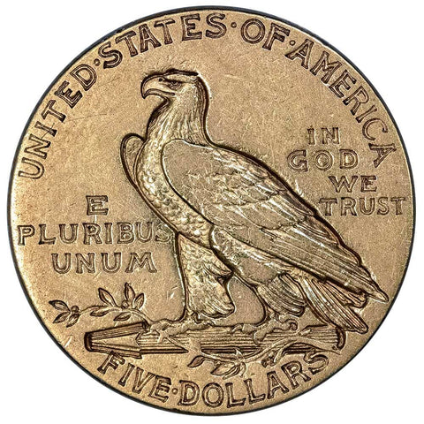 1911 $5 Indian Half Eagle Gold Coin - Fine+