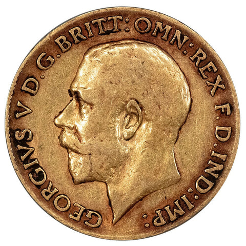 1911 Great Britain Gold Half Sovereign KM. 819 - Very Good