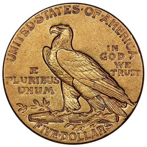 1915-S $5 Indian Half Eagle Gold Coin - Very Fine