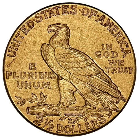 1912 $2.5 Indian Quarter Eagle Gold Coin - Extremely Fine