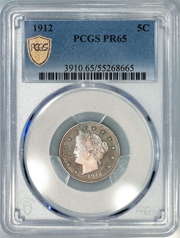 Proof 1912 Liberty Head V Nickel - PCGS PR 65 - Gem Proof