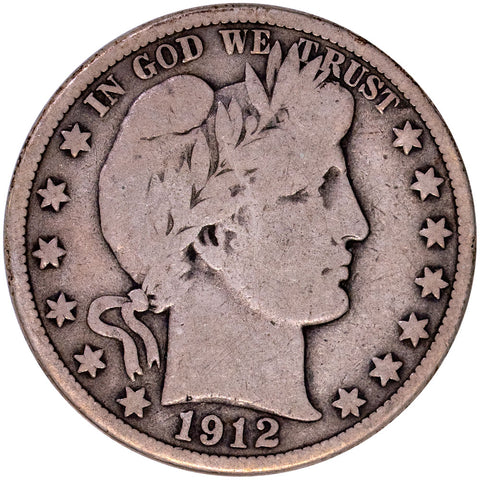 1912-D Barber Half Dollar - Very Good