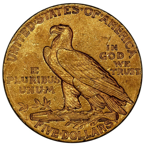 1912-S $5 Indian Half Eagle Gold Coin - Extremely Fine