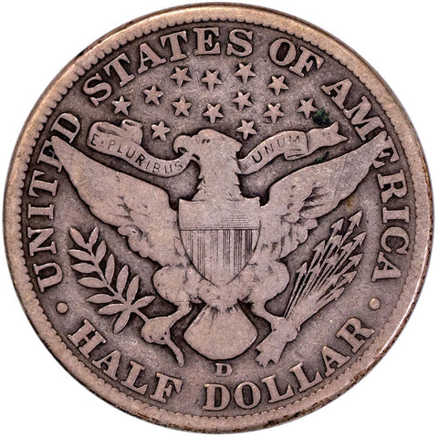 1912-D Barber Half Dollar - Very Good