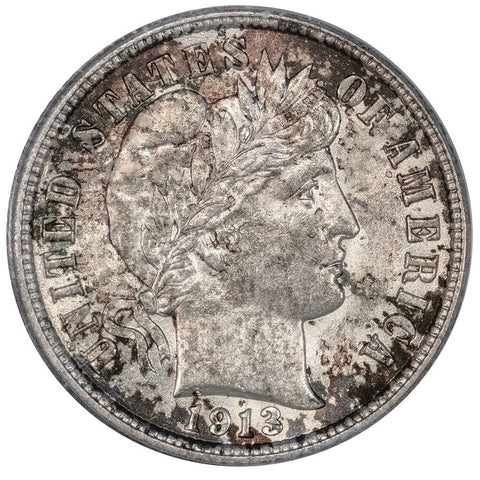 1913 Barber Dime - ANACS MS 64 - Choice Toned Uncirculated
