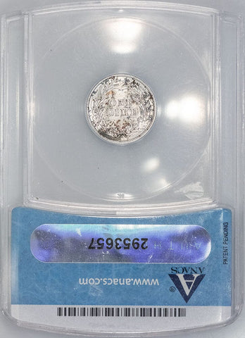 1913 Barber Dime - ANACS MS 64 - Choice Toned Uncirculated