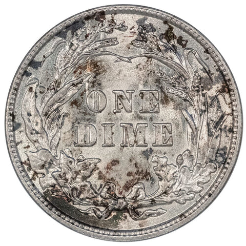 1913 Barber Dime - ANACS MS 64 - Choice Toned Uncirculated