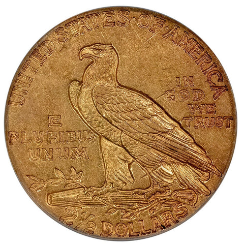 1913 $2.5 Indian Gold Coin - About Uncirculated - ANACS AU 58