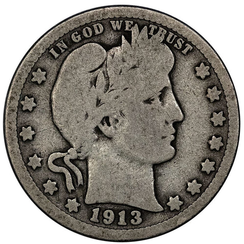 1913 Barber Quarter - Good/Very Good