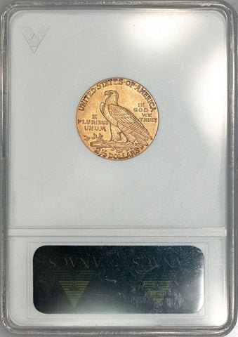 1914 $2.5 Indian Quarter Eagle Gold Coin - ANACS AU 55 Small White Holder