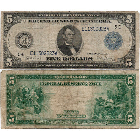 1914 $5 Federal Reserve Bank of Richmond Fr. 861 - Fine+