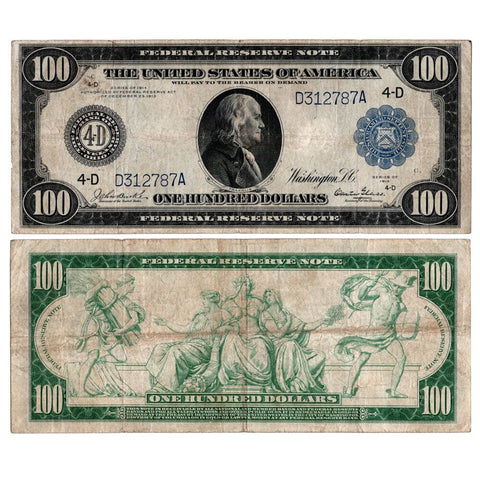 1914 $100 Cleveland Federal Reserve Note Fr. 1097 - Very Fine