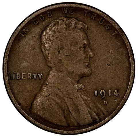 1914-D Lincoln Wheat Cent - Fine Details - Key Date