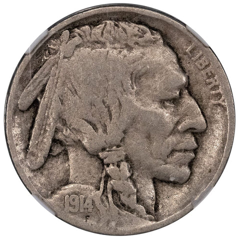 1914-D Buffalo Nickel - NGC Fine 15 - Choice Fine+