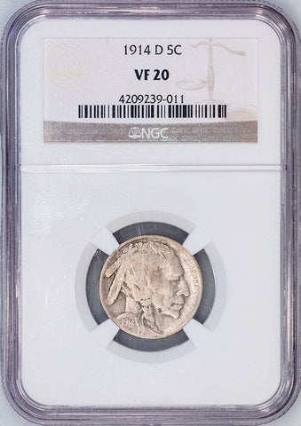 1914-D Buffalo Nickel - NGC Very Fine 20