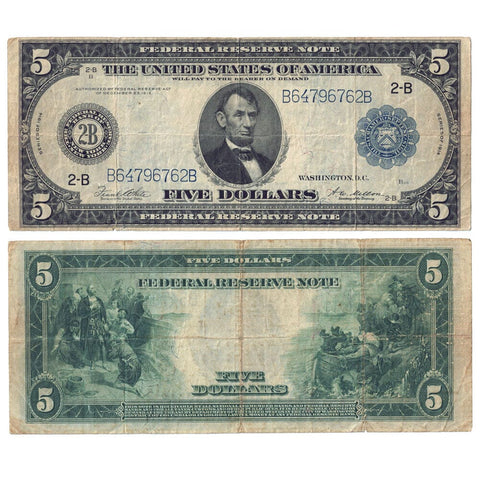 1914 $5 Federal Reserve Bank of New York Note - Fr. 851A - Very Fine